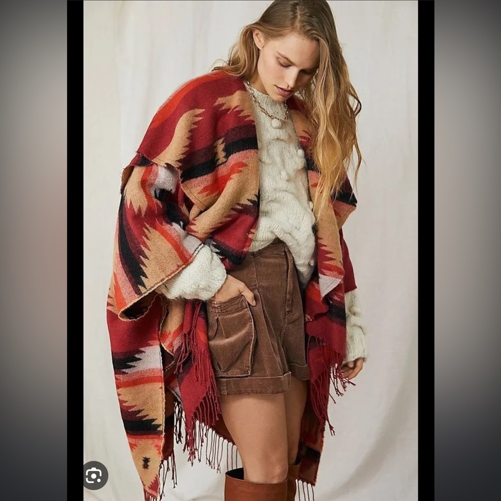 Free People Crossroads Oversized Poncho
